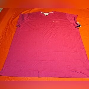 Champion Pink Short Sleeve T-Shirt Dress sz4X New w/Tags Front Pocket Side Slits